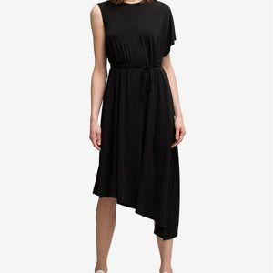 DKNY Black Asymmetrical Dress
